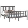 vidaXL Bed Frame without Mattress Grey 140x200 cm Solid Wood Pine