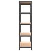 vidaXL 5-Layer Shelves 2 pcs Anthracite Steel&Engineered Wood