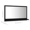 vidaXL Bathroom Mirror Black 60x10.5x37 cm Engineered Wood