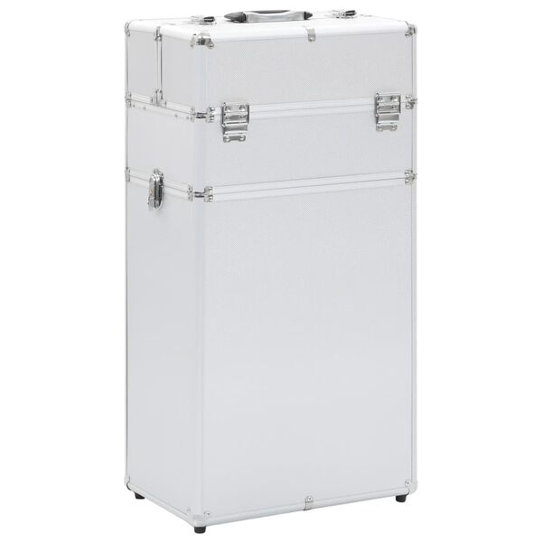 vidaXL Make-up Trolley Aluminium Silver