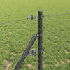vidaXL Fence Post Grey 10 x 0.6 m (50 mm mesh) Steel and PVC