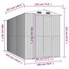 vidaXL Garden Shed Dark Brown 192x357x223 cm Galvanised Steel