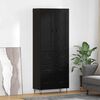 vidaXL Highboard Black Oak 69.5 x 34 x 180 cm Engineered Wood