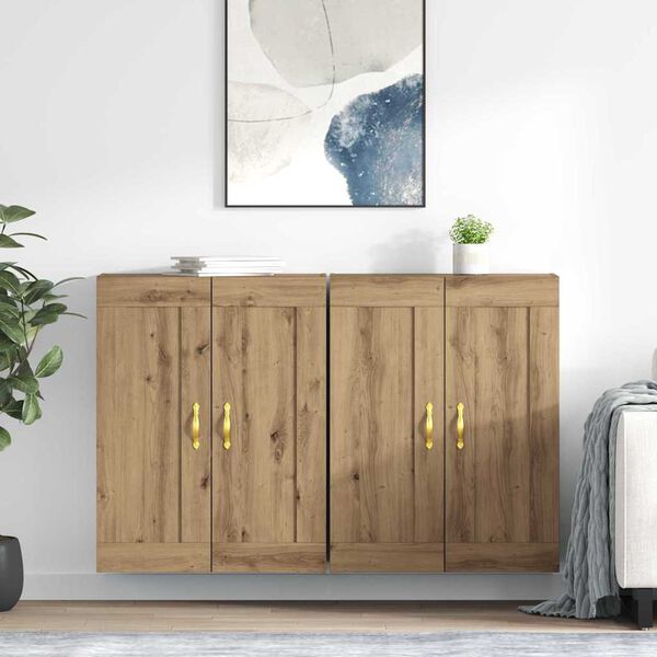 vidaXL Wall-mounted Cabinet 2 pcs Artisan Oak 69.5 x 34 x 90 cm