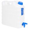 vidaXL Water Container with Tap Transparent 15 L Plastic