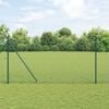 vidaXL Fence Post Green 25 x 1.4 m (19 x 19 mm mesh) Steel and PVC