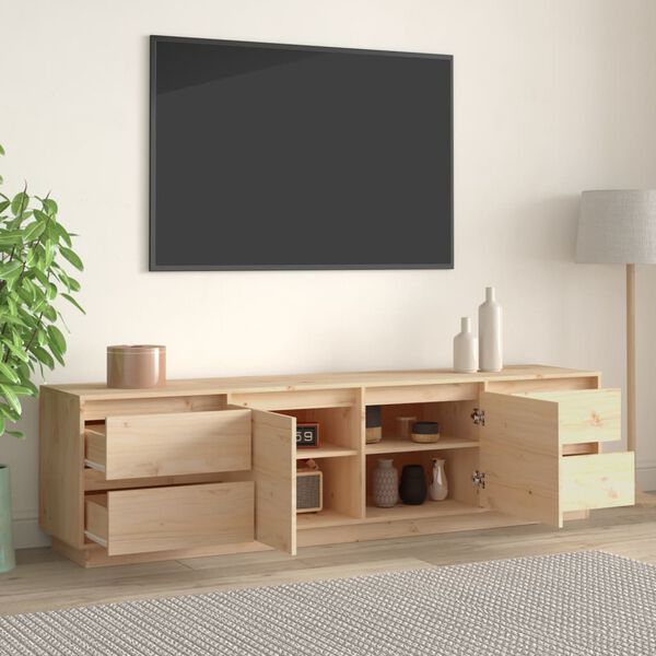 vidaXL TV Cabinet 176x37x47.5 cm Solid Wood Pine