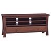 vidaXL TV Cabinet Classical Brown 100x30x45 cm Solid Mahogany Wood