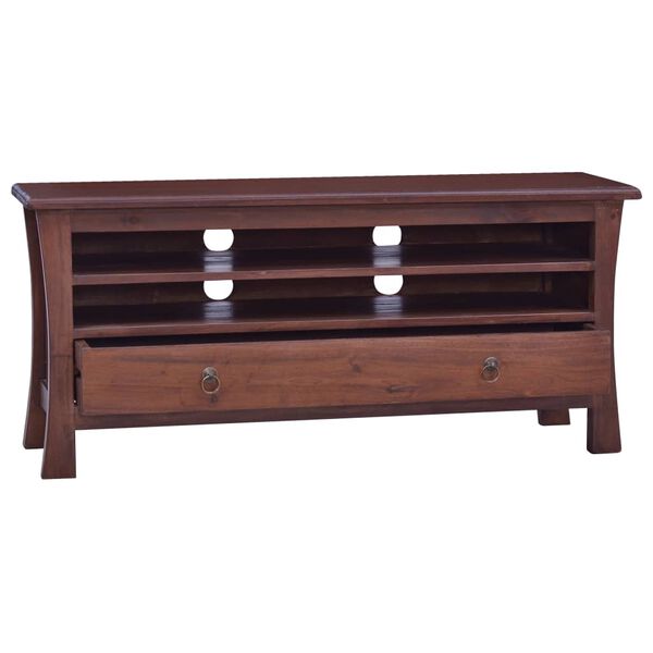 vidaXL TV Cabinet Classical Brown 100x30x45 cm Solid Mahogany Wood