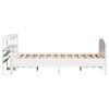 vidaXL Bed Frame without Mattress White 120x200 cm Solid Wood Pine
