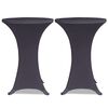 vidaXL Stretch Table Cover 2 pcs 60 cm Anthracite