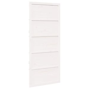 vidaXL Barn Door White 100 x 2.5 x 208 cm Solid Pine Wood