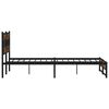 vidaXL Metal Bed Frame without Mattress Smoked Oak 193x203 cm