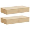 vidaXL Storage Box 2 pcs Non-woven fabric 90 x 48 x 15 cm 64.8 L Cream