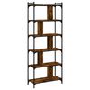 vidaXL Bookcase 6-Tier Smoked Oak 76x32x192 cm Engineered Wood