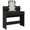 vidaXL Dressing Table with LED Black 100x40x130 cm
