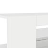 vidaXL TV Cabinet with LED Lights High Gloss White 90x39x30 cm