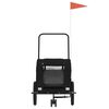 vidaXL Pet Bike Trailer Black Oxford Fabric and Iron