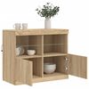 vidaXL Sideboard with LED Lights Sonoma Oak 81x37x67 cm