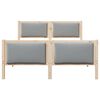 vidaXL Bed Frame with Headboard Light Grey 135 x 190 cm Fabric