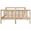 vidaXL Bed Frame without Mattress 150x200 cm King Size Solid Wood Pine