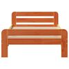 vidaXL Bed Frame without Mattress Wax Brown 75x190 cm Small Single Solid Wood Pine