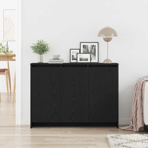vidaXL Sideboard Black 102 x 29.5 x 75 cm Engineered wood