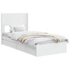 vidaXL Bed Frame with Storage and Headboard White 75 x 190 cm