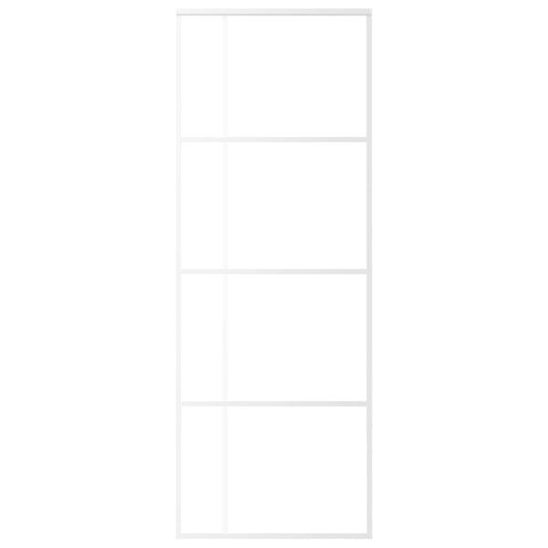 vidaXL Sliding Door ESG Glass and Aluminium 76x205 cm White