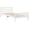 vidaXL Bed Frame with Headboard without Mattress White 100x200 cm