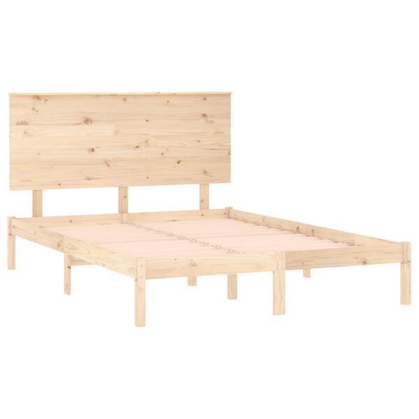 vidaXL Bed Frame without Mattress 140x190 cm Solid Wood Pine