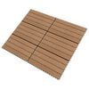 vidaXL Decking Tile 6 pcs Brown 60 x 30 cm WPC