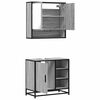 vidaXL 2 Piece Bathroom Furniture Set Grey Sonoma Engineered Wood