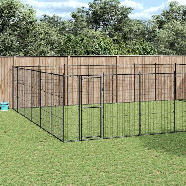 vidaXL Outdoor Dog Kennel Steel 50.82 m&sup2;