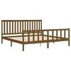 vidaXL Bed Frame without Mattress Brown Solid Wood Pine Super King Size