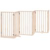 vidaXL Dog Gate with Door Foldable 12 Panels 600 cm Poplar Wood