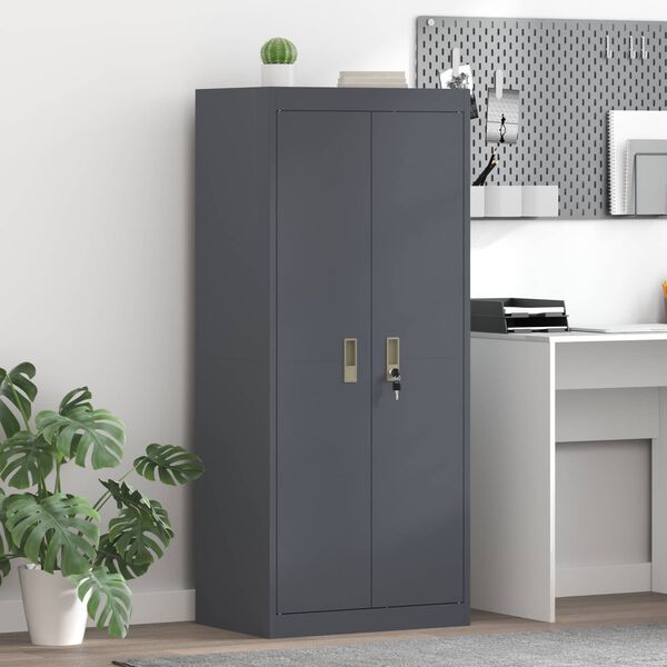 vidaXL Storage Cabinet Anthracite 60 x 40 x 140 cm Steel