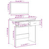 vidaXL Dressing Table with Mirror Brown Oak 80x39x80 cm