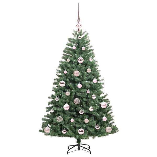vidaXL Artificial Hinged Christmas Tree Green 120 cm PVC and Metal