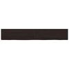 vidaXL Table Top Dark Brown 180x40x(2-4) cm Treated Solid Wood Oak