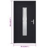 vidaXL Front Door Anthracite 98x200 cm PVC