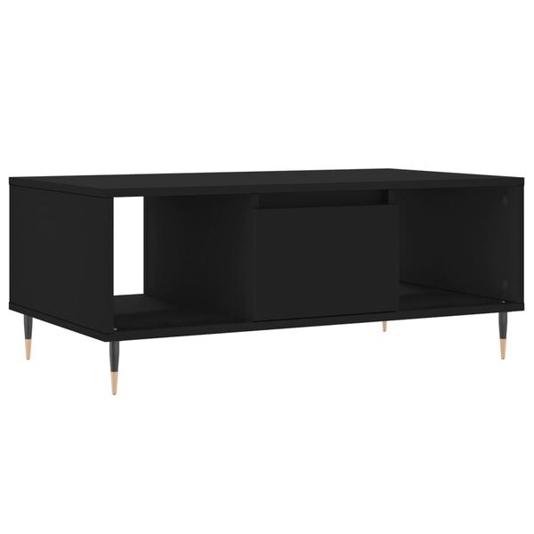 vidaXL Coffee Table Black 90x50x36.5 cm Engineered Wood