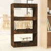 vidaXL Book Cabinet/Room Divider Smoked Oak 60x30x103 cm Engineered Wood