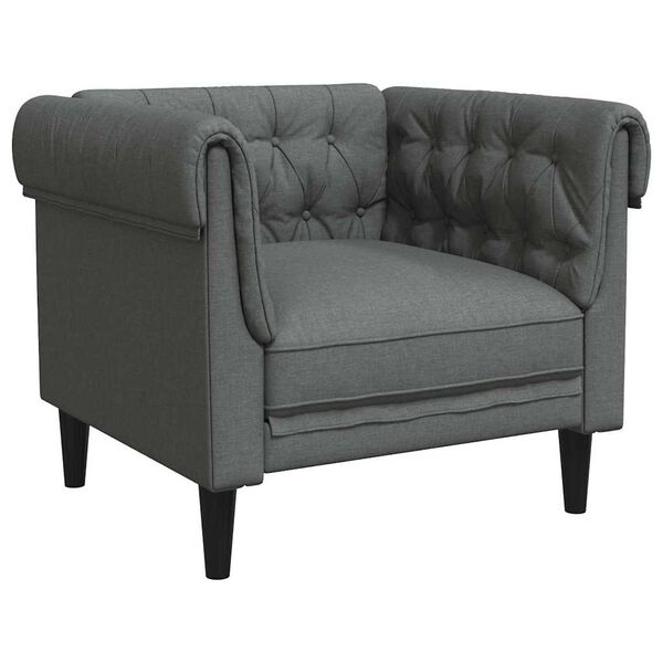 vidaXL Sofa Dark Grey 78.5 x 74.5 x 74.5 cm Polyester