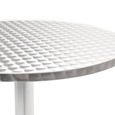 vidaXL Folding Garden Silver Table 60x(70-110) cm Aluminium