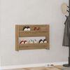 vidaXL Wall Shoe Cabinet Artisan Oak 80x18x60 cm Engineered Wood