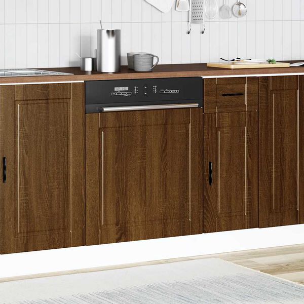 vidaXL Dishwasher Panel Porto Brown Oak 60x1.5x67 cm Engineered Wood