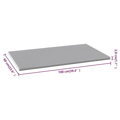 vidaXL Kitchen Countertop Grey 100x60x2.8 cm Chipboard