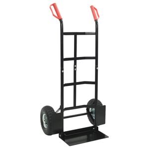 vidaXL Extendable Hand Trolley Black and Red 57 x 46 x 113 cm Steel