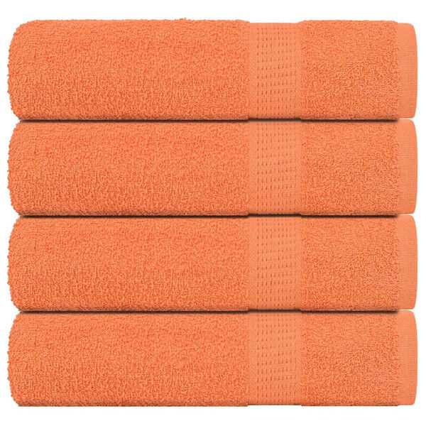 vidaXL Hand Towels 4 pcs Orange 50x100 cm 360 gsm 100% Cotton